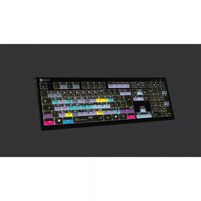Logickeyboard ASTRA 2 DaVinci Resolve toetsenbord LKB-RESB-A2PC-DE, USB, QWERTZ Duits (DE), pc, zwart