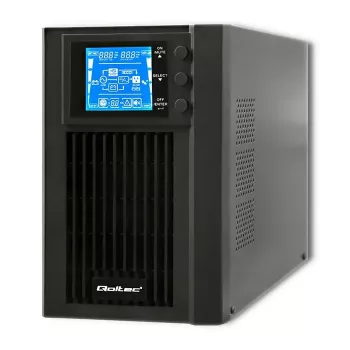 Qoltec 53042 UPS (uninterruptible power supply) dubbelconversie (online) 1 kVA 800 W 2 AC-uitgangen