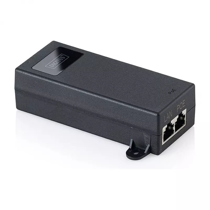 PoE++-injector DIGITUS DN-95104-1 — Gigabit Ethernet 802.3bt, 60 W, 55 V, 100 m, zwart