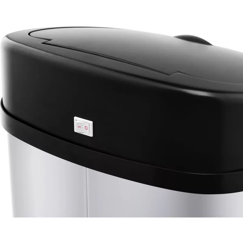 Afvalemmer LAMART LT8021 rvs pedaal, bewegingssensor, 30 L, 34×25×54 cm