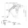 Gembird MA-DA1-02 Verstelbare tafelhouderarm voor beeldschermen (kantelbaar), 17”-32”, tot 8 kg