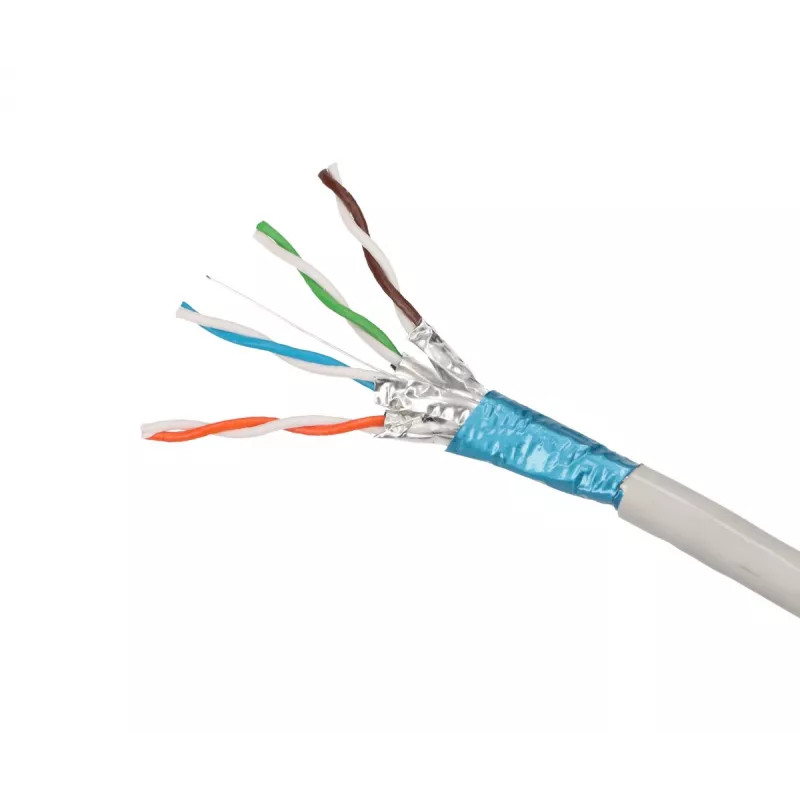 Netwerkkabel Extralink Twisted-Pair CAT6A FTP (F/FTP) V2 indoor 500M grijs