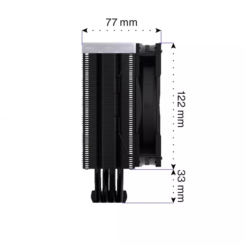 Endorfa Fera 5 zwart ARGB CPU-koeler