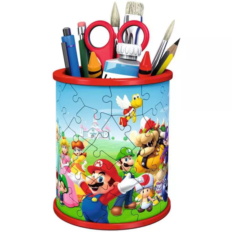 3D-puzzel Ravensburger Super Mario pennenhouder 54 stukjes