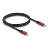 DeLOCK USB-kabel USB Type-C stekker naar stekker 10 Gbps PD 3.0 100 W 1 m rood metaal