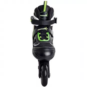 Verstelbare kinderskates maat 37-40, inline-skates groen/zwart