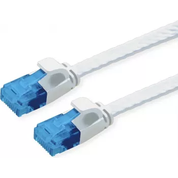 VALUE patchkabel Cat.6A (klasse EA) UTP, extra plat, wit, 5 m (21.99.2065)