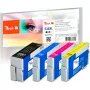 Peach PI200-637 inktpatroon 4 stuks zwart, cyaan, magenta, geel