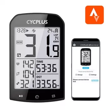 GPS-fietscomputer Cycplus M1, 2,9-inch display, Bluetooth