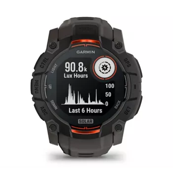 Garmin Instinct 3 Solar GPS-smartwatch 1,3 inch MIP 176x176 touchscreen zwart