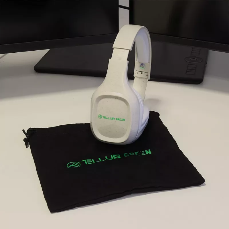 Hoofdtelefoon Tellur groen Bluetooth over-ear hoofdtelefoon Pulse opvouwbaar crème TLL511441