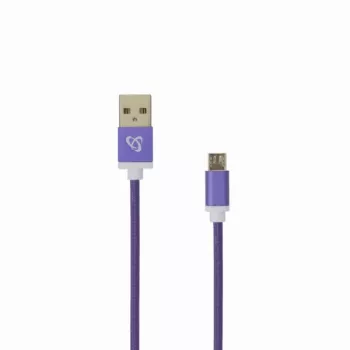 Sbox USB->Micro USB M/M 1m USB-10315U pruimpaars