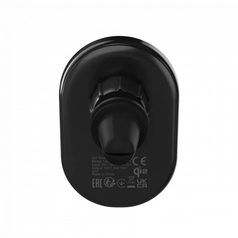 Draadloze autolader CANYON OnGrip 105 15W Qi2 draadloos zwart