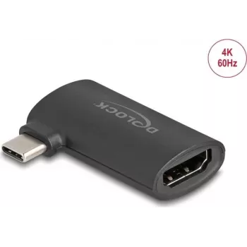 Adapter DELOCK USB Type-C (stekker) naar HDMI (bus) DP Alt Mode 4K haaks