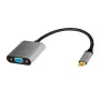 USB Type-C naar VGA (D-Sub) video-adapterkabel LOGILINK CUA0104 0,15 m, grijs/zwart
