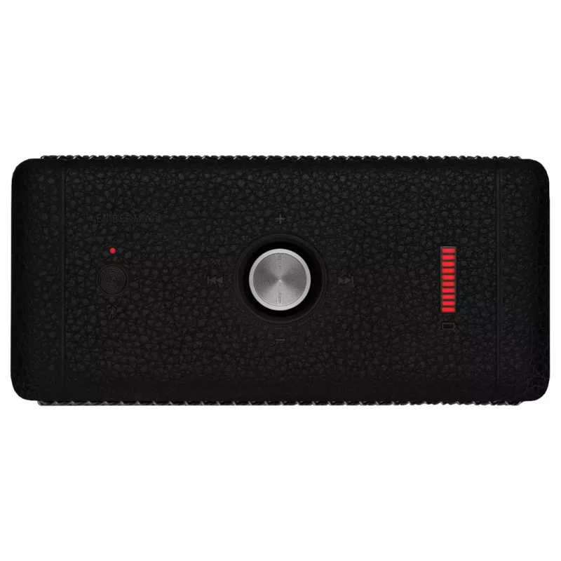 Draagbare Bluetooth-luidspreker Marshall Emberton II zwart steel — compact ontwerp, draadloze audio