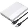 Behuizing voor 2,5-inch SATA-SSD/HDD QOLTEC 52278 USB 3.0, ondersteunt tot 2 TB