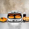 ROMMELSBACHER PC 1800, 4 crêpes, zilver, kunststof, 13,5 cm, toetsen, 1800 W