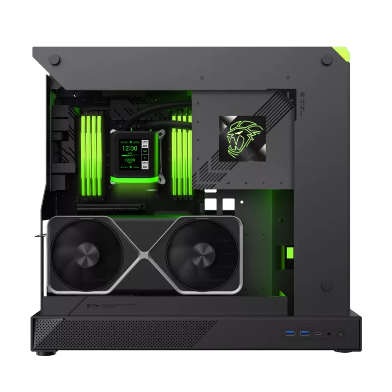 Gamemax behuizing | BLADE CONCEPT | zwart | ATX | voeding niet inbegrepen