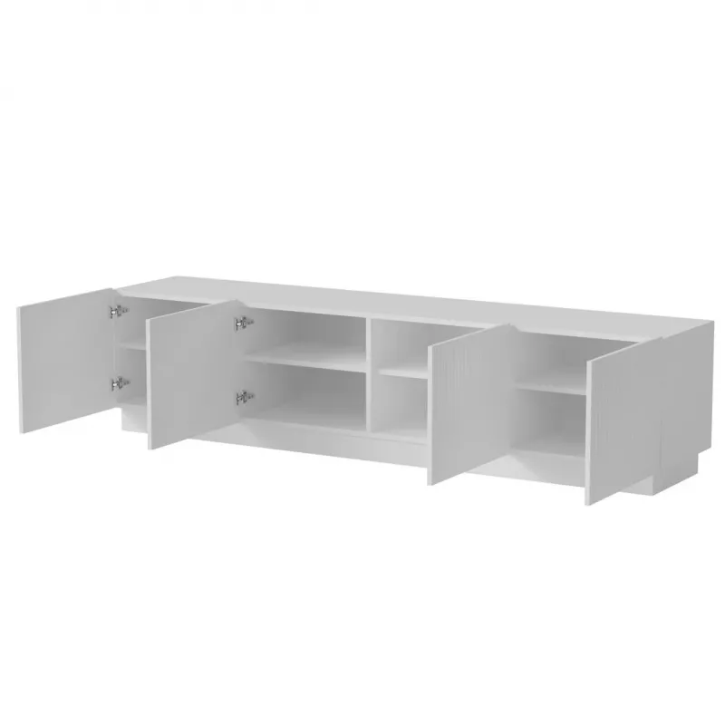 TV-kast cama meble LIVERTI 2000x420x480 mm, wit, spaanplaat bovenblad