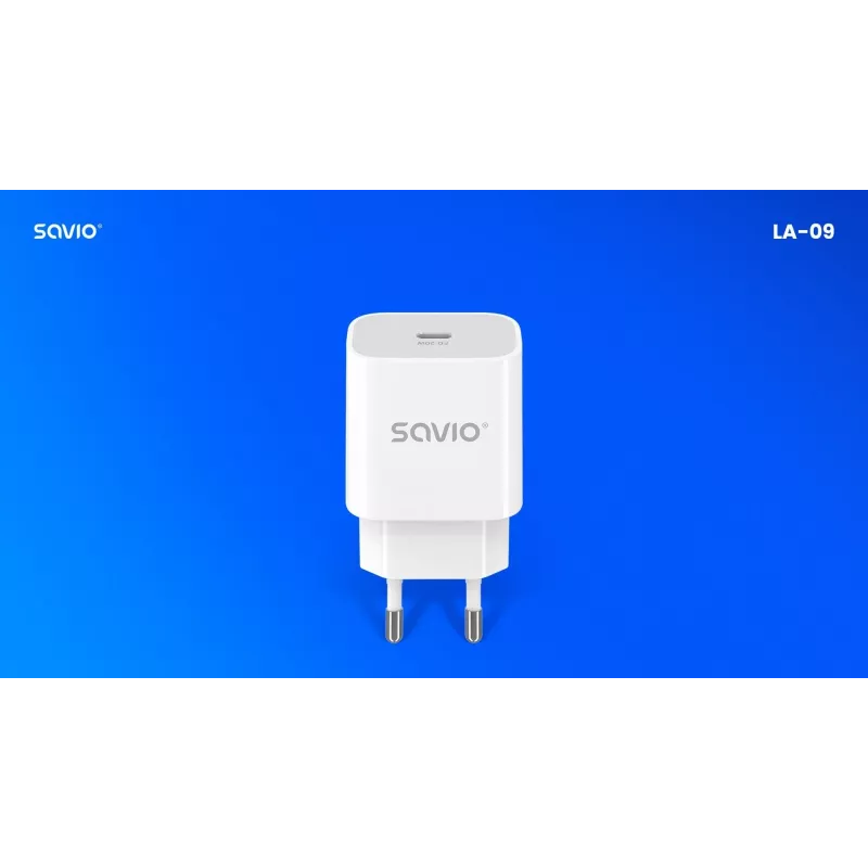Wandlader 20W LA-09 USB-C QC, PD 3.0 Savio SAVLA-09