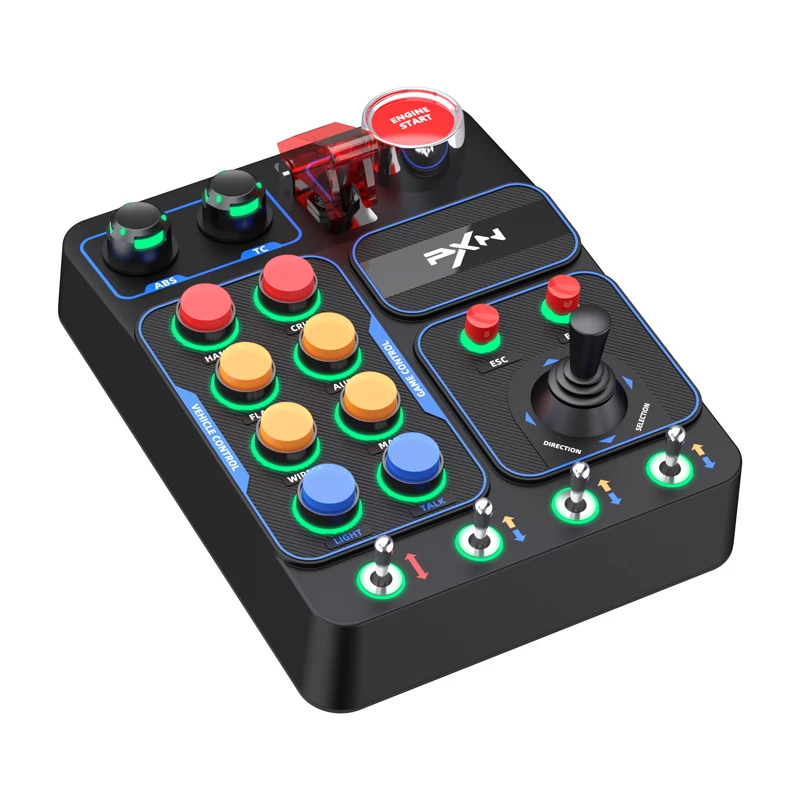 Bedieningsbox knopjespanel PXN PXN-CB1 voor simracing — extern schakelpaneel met meerdere knoppen