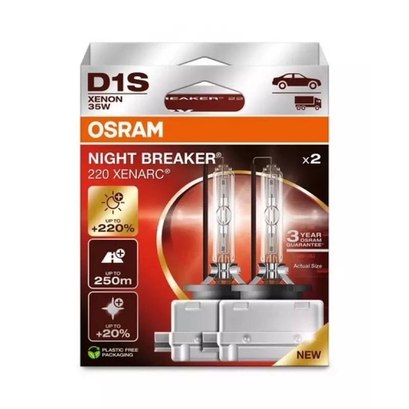 OSRAM D1S XENARC NIGHT BREAKER 220 - 3 jaar garantie