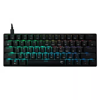 Mechanisch toetsenbord White Shark Shinobi-2 zwart US-layout met Brown-switches