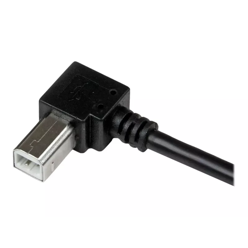 StarTech.com USBAB2MR USB 2.0 A naar haakse B-kabel, male/male, 2 m, zwart