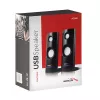 Bekabelde 2-weg-pc-luidspreker Audiocore AC860, 2.0 kanalen, 4 W RMS, USB-voeding, 3,5 mm ingang, zwart