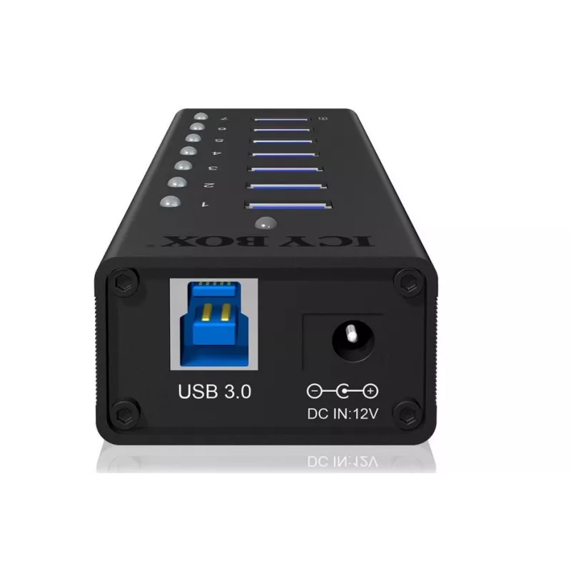 ICY BOX IB-AC618 USB 3.2 Gen 1 (3.1 Gen 1) Type-B 5000 Mbit/s zwart