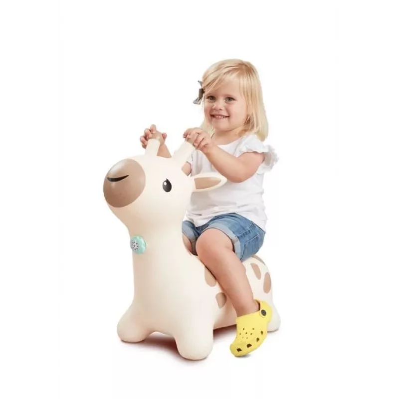 Rubberen springdier B-kids giraffe model 116315223 — zacht, kleurrijk springdier voor peuters