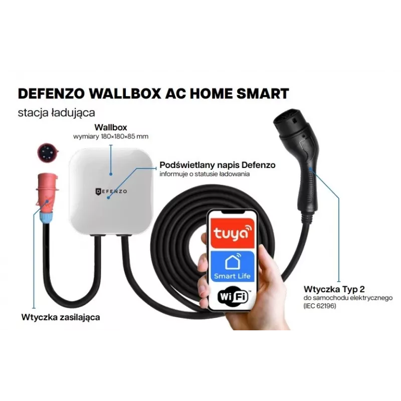 Defenzo Wallbox Home AC11 slimme laadpaal voor elektrische auto