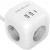 Power Cube QOLTEC 52547 stekkerdoos 3×AC-stopcontacten, 2×USB-A, 1×USB-C PD 20W