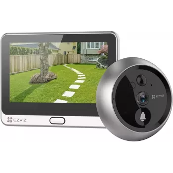 EZVIZ DP2C 2 MP bewakingscamera, 4,3 inch display, Wi‑Fi, PIR-beweging, microSD tot 512 GB, buiten/binnen goud