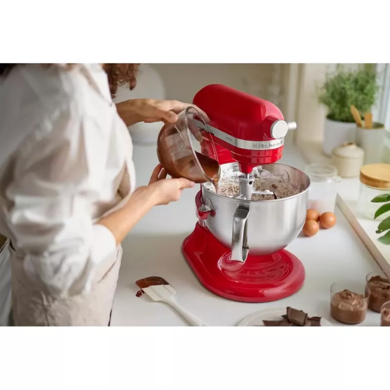 KitchenAid 5KSM60SPXEER keukenmachine 375 W grijs, rood, roestvrij staal
