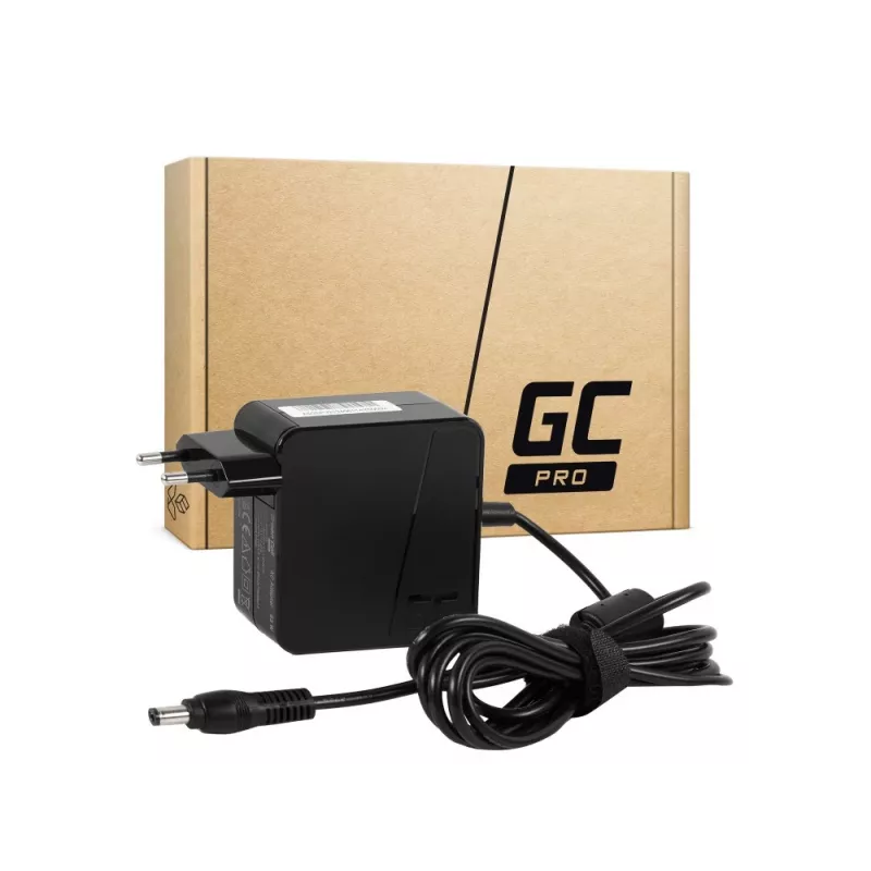 Voeding Green Cell AD25PV2 65W, 19V 3,42A AC/DC-laptopoplader, zwart