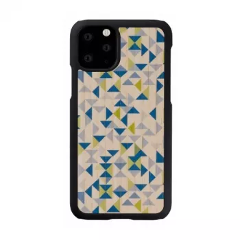 Smartphonehoesje man and wood voor iPhone 11 Pro – blauwe driehoek op zwart, beschermende hardcase