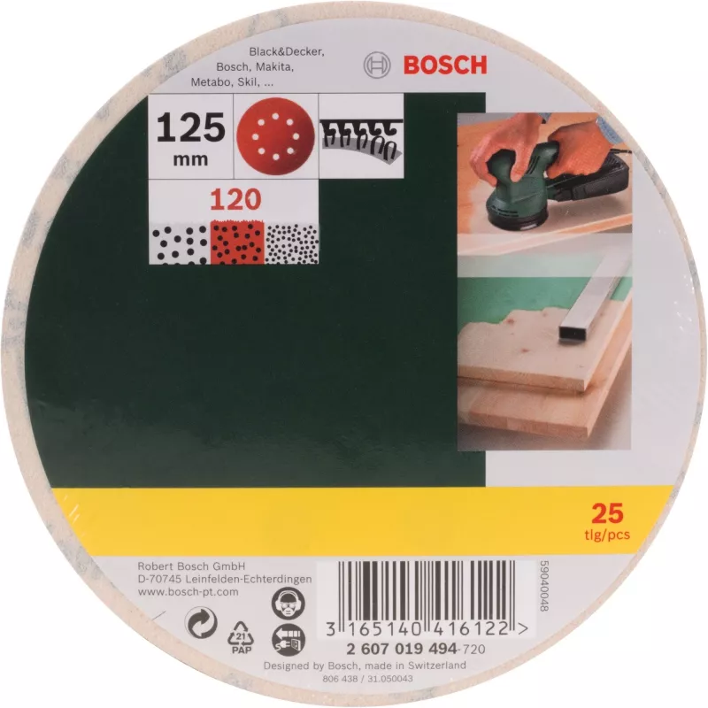 Schuuraccessoire-set Bosch 2 607 019 494 — pakket met 25 schuurbladen/accessoires