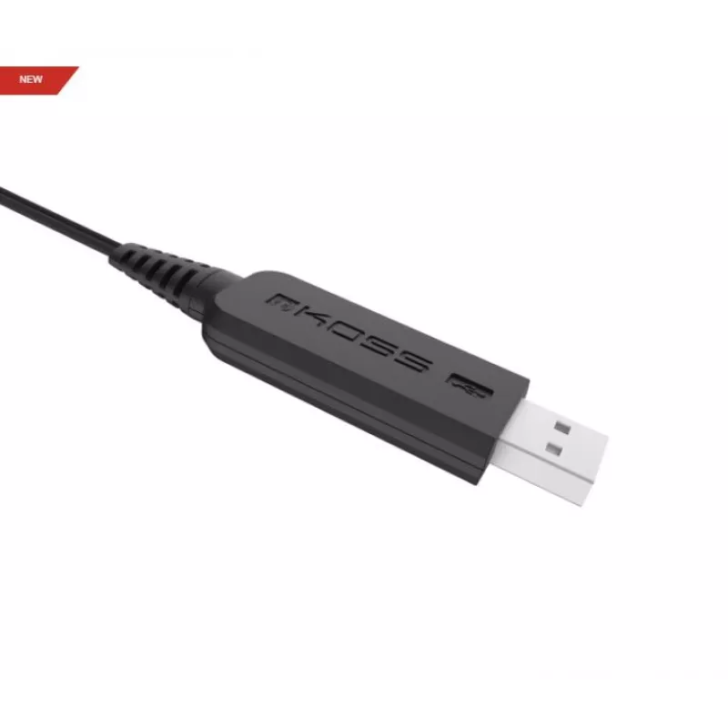 Koss CS200 USB-headset Bedrade hoofdband Telefoneren/Muziek USB Type-A Zwart