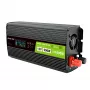 Green Cell spanningsomvormer PowerInverter LCD 12 V 500W/1000W auto-omvormer met display – omvormer/adapter met zuivere sinusgolf auto zwart