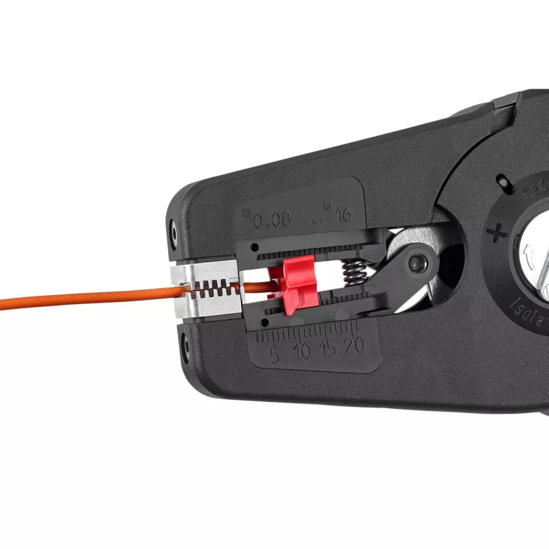 Automatische striptang PreciStrip16, striptang zwart/rood, geïntegreerde draadknipper