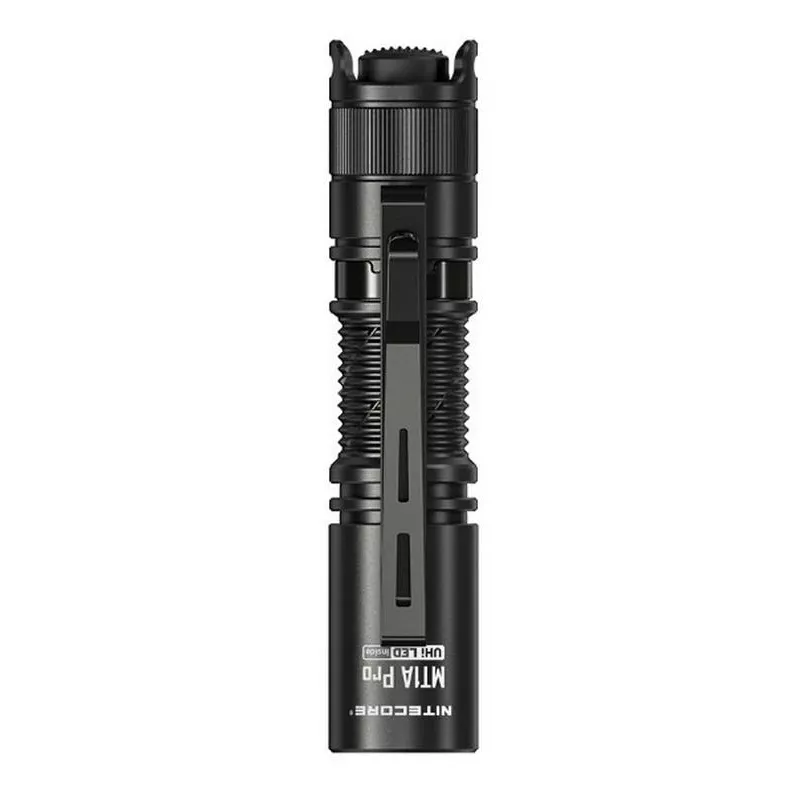 Handzaklamp Nitecore MT1A Pro — LED 50 lm, USB oplaadbaar, 1100 mAh, aluminium, waterdicht, schokbestendig, zwart