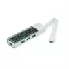 ROLINE mobiele USB 3.2 Gen 1 hub, 4-voudig, type A+C aansluitkabel