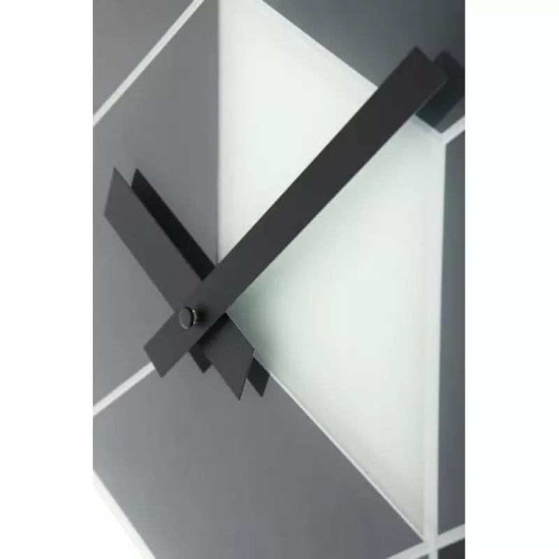 NeXtime klok 8171 Cubic, 43,5x37 cm, wand, zwart/wit/grijs
