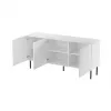 Dressoir Cama Meble JUNGLE 152x40.5x74.5 cm wit mat met zwarte poten