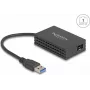 Netwerkadapter DELOCK 66463 — USB naar glasvezelinterface, 1000 Mbit/s, zwart