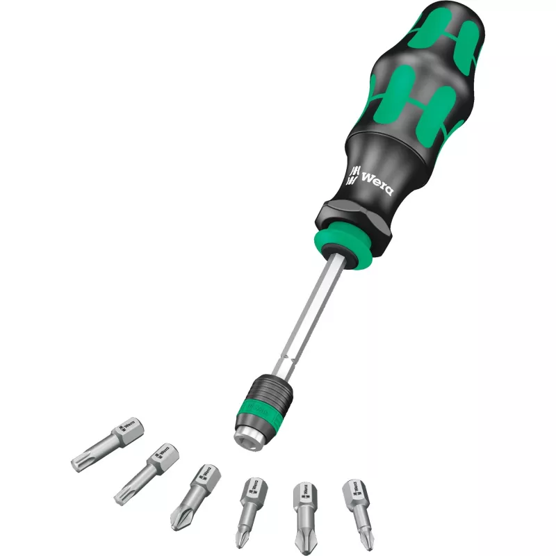 Wera Kraftform Kompakt 25 bitschroevendraaierset, 7 st., zwart/groen