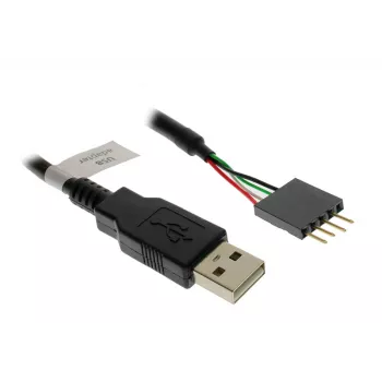 USB-kabel Akasa 0,4 m USB A zwart