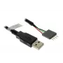 USB-kabel Akasa 0,4 m USB A zwart